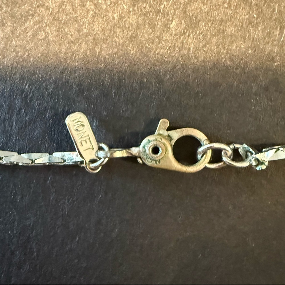Monet Silver Necklace with Blue Pendant - Picture 4 of 7